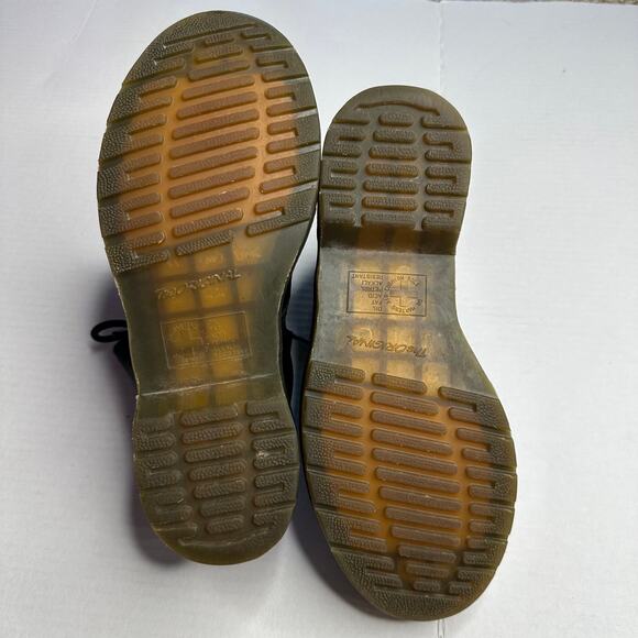 W7 Dr. Martens 1460 Combat Boots Black Leather 8-Eye Lace-Up Moto Grunge Punk - Picture 8 of 12